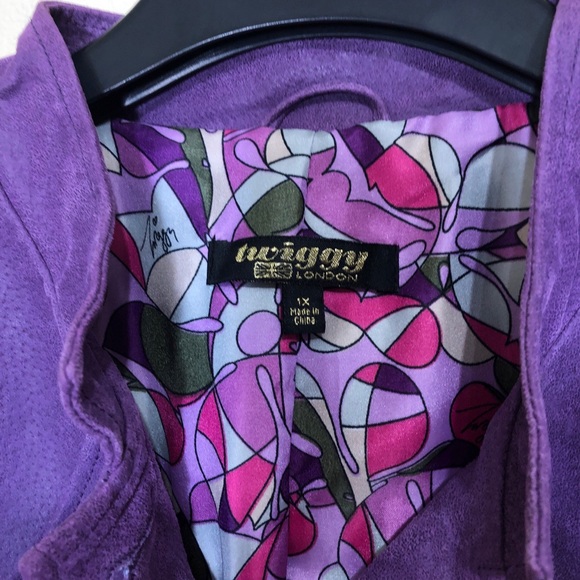 Twiggy London Suede Leather Jacket - Picture 2 of 4